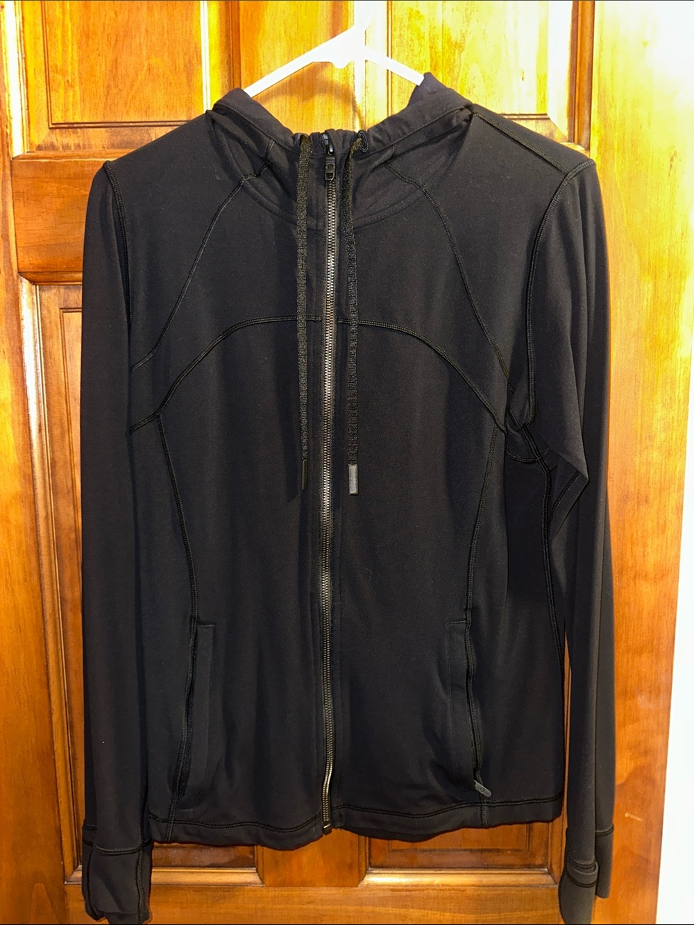lululemon athletica Black Hooded Zip Performance Jacket